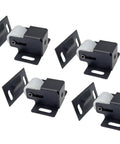 Heavy Duty Large Roller Catch Latch for Closet Doors and Cabinets, Matte Black, Surface Mounted, Easy Install, 4 Pack