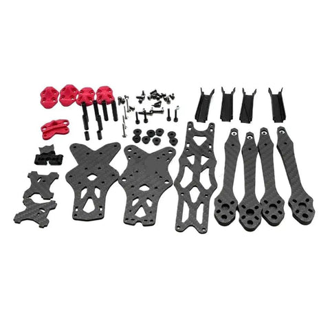 Lightweight Carbon Fiber 5 Inch Quadcopter Frame Kit With 5.5mm Arms For Racing Drones, Adjustable 225mm To 260mm Span