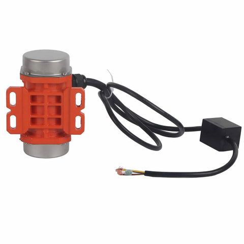Beefed Up 220V 3600 RPM Industrial Vibration Motor IP66 Rated for Factory Equipment Low Noise and High Efficiency with Durable Bearings and Copper Coils Ideal for Mining Metallurgy Construction Powder Spraying and Processing Machinery, red housing, wired