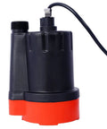 Heavy Duty Quarter Hp Submersible Sump Pump With Solid Grip And 10 Ft Power Cord for efficient water drainage tasks.