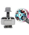 4300KV 1506 Brushless Motor For 4 To 6S FPV Drones Titanium Pink Finish with wiring detail