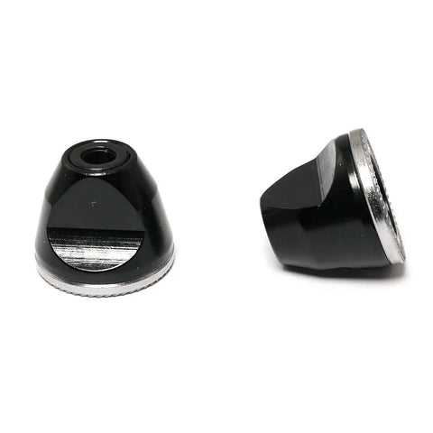 Built Tough Aluminum Alloy Quick Release Hub Nuts For Mountain And Road Bikes M5 Thread Non Slip Grip Durable lightweight hardware angle view