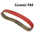 Four Piece Ceramic Sanding Belts For Heavy Duty Metal Grinding Built Tough To Blast Through Carbon Steel and Stainless Steel Includes 36 60 80 120 Grit Options In 12X24 Inch Size P60 ceramic sanding belt.
