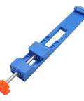 Beast Mode Adjustable Base Guide For Electric Circular Saws And Track Rail Saws in blue with orange clamp