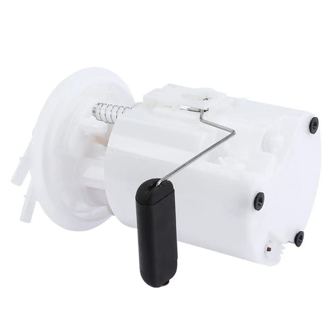 Dead On Fit Electric Fuel Pump Module Assembly For Subaru Impreza 2012 To 2014 And Crosstrek 2013 To 2014 2.0L H4, white plastic, side view.