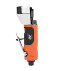 3 Inch Air Cut Off Tool Pneumatic Metal Cutter With 3 Inch Wheel in orange, side view, built for auto repair and metalwork