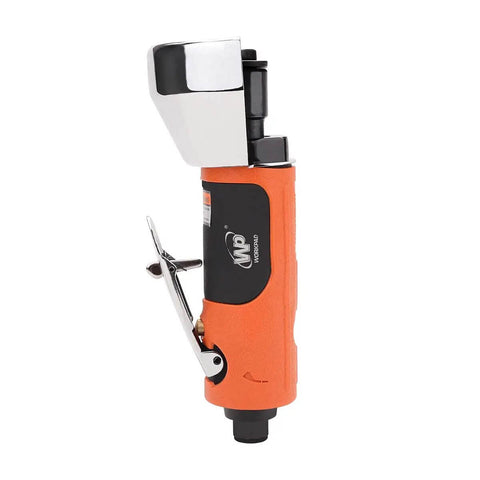 3 Inch Air Cut Off Tool Pneumatic Metal Cutter With 3 Inch Wheel in orange, side view, built for auto repair and metalwork