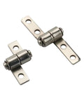 Two stainless steel 360-degree torque axis hinges with mounting plates for doors/cabinets
