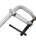 Durable Light Duty Welding F Clamps With Drop Steel Build And Thickened Screw For Woodworking, Metal Fabrication And Tough DIY Craft Projects That Get The Job Done Right, close-up view of screw mechanism.