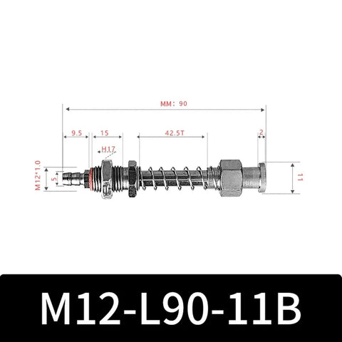 M12 Series Big Head Silicone Vacuum Suction Cup Holder For Industrial Pneumatic Fixtures, 90mm size, metal construction, precision part.