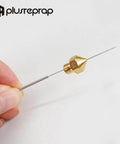 Hand holding 20 Pack 0.4mm Stainless Steel Nozzle Cleaning Needles for 3D Printers Quick Clog Removal and Deep Cleaning Fits Creality Ender 3 K1 MK8 V6