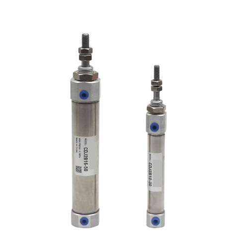 Industrial Grade Mini Pneumatic Cylinder Double Acting Single Rod Featuring 10mm And 16mm Bores That Roll Out Crisp Five To Two Hundred Millimeter Strokes For Shop Builds And Heavy Duty Automation Jobs