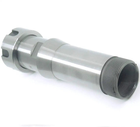5C ER25 Collet Chuck Holder for CNC Milling Lathe, ER25UM Collet Chuck, Straight Extended Shank, threaded end, silver finish