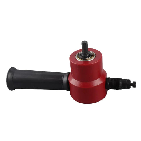 Heavy Duty Sheet Metal Nibbler Cutter Double Headed Drill Bit Attachment For Straight Curved Circle Cuts Iron Steel Copper Aluminum Works On 8mm Electric Pneumatic Drills red drill bit accessory with handle