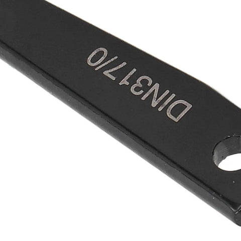 Close-up of Morse Tapered Drift Wrench For Lathe Machining, Heavy Duty Labor Saver, showing engraved part with silicon manganese steel