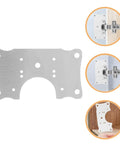 Five Pack Stainless Steel Cabinet Hinge Plates For Frameless Cabinets, Quiet Door Operation, Hinge Repair Plates