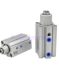 Slick Double Acting Pneumatic Air Cylinder With A Killer Rotary Setup And Tight Tolerance 12Mm Bore in silver metal finish, ideal for industrial automation tasks.