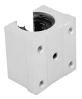 Side view of SBR16UU Aluminum Linear Motion Ball Bearing Slide Block for high speed high precision equipment, showing aluminum housing.