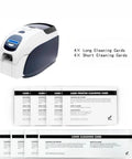 Run Your Rig Like New Again With This Top Shelf Eight Piece Card Printer Cleaning Kit Including Pre Saturated Long And Short Cards For Flawless Printhead And Roller Tuneups Compatible With Zebra Models, featuring card printer and cleaning cards.