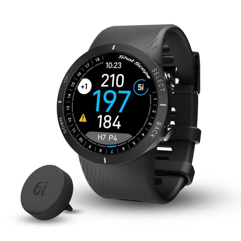 Golf GPS Watch Bundle With Smart Shot Tracking And Automatic Performance Tracking, Full Hole Maps, distances shown on screen.
