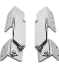 Foldable aluminum boat seat hinge pair, silver, for marine use, Amazon brand