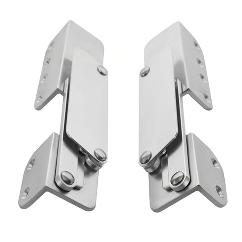 Foldable aluminum boat seat hinge pair, silver, for marine use, Amazon brand