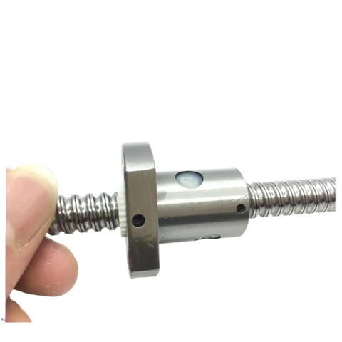 Ball Screw With Single Nut For CNC Engraving Machines, showing precision linear motion part in heat treated steel