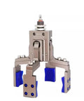 Heavy Duty Pneumatic Fixture Cylinder With Four Claw Clamp And Sensor Switch For Mechanical Arm Gripper Finger Cylinder Water Spout Clip Industrial Grade Versatile Rig Upgrade For Pro Projects, front view.