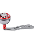 Upgrade Your Gear With This Sweet Pongnas Aluminum Alloy Baitcasting Reel Power Handle, Featuring A Lightweight Ergonomic Grip Knob And Universal Fit Kit For Smooth Casting Action Perfect For Red Fishing Adventures. Red aluminum baitcasting reel power handle with ergonomic grip knob