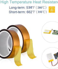 High Temperature Kapton Polyimide Tape 5 Pack Set, Sublimation Tape In 3Mm 6Mm 8Mm 10Mm 12Mm Widths, Each 33M Long, UV Resistant