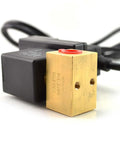 Easy Install Timed Electric Auto Drain Valve For Air Lines One Quarter Inch NPT 110V with brass body and solid state timer