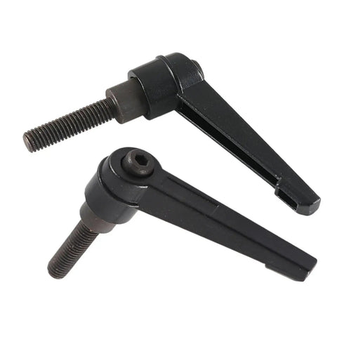 Heavy Duty Adjustable Handle Lever For Machinery M5 To M16 Male Thread With Black Knobs, Metal Alloy Construction, Precise Screw Adjustment For Machine Tools, Grinders And Woodworking Equipment
