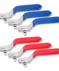 Ball Valve Handle Lever Replacement Switch 5 By 8 Millimeter Mounting, Heavy Duty Metal Three Pack Blue and Red Levers