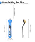 Dominox Electric Hot Wire Foam Cutter 4 Inch Styrofoam Hot Knife Pen Tool dimensions and included brush details