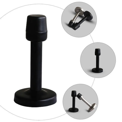 Black stainless steel door stopper in Two Pack Stainless Steel Door Stopper Buffer Set For Office And Home Use Heavy Duty