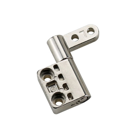 Front view of 360° rotating torque zinc alloy damping hinge, 1pc, silver.