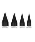 Tough As Nails 11 Piece Firewood Splitting Drill Bit Set With Heavy Carbon Steel Cone Bits In 32mm 38mm 45mm And 50mm For Power Drills Rip Through Logs Fast, showcasing 4 carbon steel cone bits.