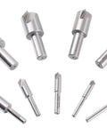 Nine Piece HSS Countersink Set, Precision Ground 90 Degree Flutes In A Durable Case, Pro Grade Countersink Bits For Wood And Metal