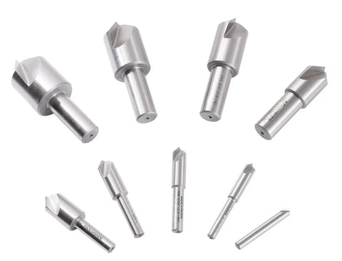 Nine Piece HSS Countersink Set, Precision Ground 90 Degree Flutes In A Durable Case, Pro Grade Countersink Bits For Wood And Metal