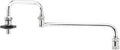 Pot Filler Faucet With Deck Mount, 24 Inch Double Joint Nozzle, Insulated On Off Control, One Half Inch NPT Inlet, Durable Brass Construction
