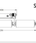 Technical diagram of 54 Inch Deck Grass Stripe Kit For FasTrack Zero Turn Mowers, showing detailed roller specifications.