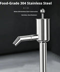 Hand Operated Manual Fluid Transfer Pump Stainless Steel Portable Siphon For Gas, Oil And Water Home Brewing Garage Work Reliable Gear close-up of spout and valve.