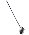 62 Inch Rolling Lawn Aerator With 17 Inch Roller Heavy Duty Manual Turf Aerator for Quick Soil Breakup Reducing Compaction