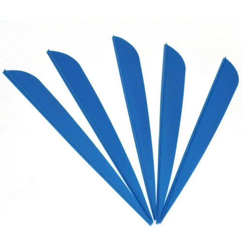 Blue TPU vanes from 100 Pcs TPU Arrow Vanes Replacement Fletching For DIY Archery Gear Easy Install Wear Resistant Vanes Set.