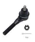 Front Tie Rod Drag Link Kit For 1997 1998 1999 2000 2001 2002 2003 2004 2005 2006 Jeep Wrangler TJ Includes Outer Drag Link Two Front Left Outer Tie Rod Ends And Right Inner Tie Rod End For Heavy Duty Beefed Up Suspension Replacement black steel tie rod end with castle nut and cotter pin