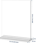 8.5x11 Clear Acrylic Sign Holder Display Stand Double Sided Card Holder For Business Office And Retail 2 Pack Boss Grade Quality