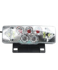 Upgrade Your Ride With This Sweet All-In-One E-Bike LED Taillight That Rocks 36V And 48V Systems While Serving As A Super Bright Brake Light, Turn Signal, And Tail Light For Maximum Night Visibility So You Stay Safe In Heavy Traffic. silver ABS plastic 17.5 cm e-bike LED taillight with brake, turn signal, and tail light