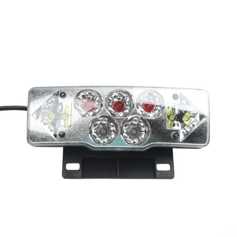 Upgrade Your Ride With This Sweet All-In-One E-Bike LED Taillight That Rocks 36V And 48V Systems While Serving As A Super Bright Brake Light, Turn Signal, And Tail Light For Maximum Night Visibility So You Stay Safe In Heavy Traffic. silver ABS plastic 17.5 cm e-bike LED taillight with brake, turn signal, and tail light