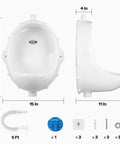 Heavy Duty Plastic Urinal For Men Indoor Outdoor Use Waterless Urinal With Urine Diverter Easy Install No Mess Men Bathroom