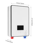 Ditch The Wait For This Sleek Electric Tankless Water Heater Delivering Instant Hot Flow At 4500 Watts And 110 Volts wall mounted unit with a touch panel.